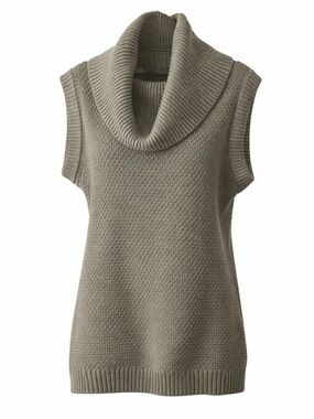 DEX Cowl Neck Sleeveless Sweater Knit Olive Medium
